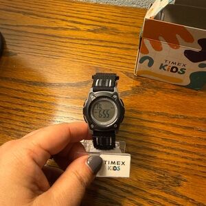 Timex Kids Digital Watch Black Velcro Strap WR 50M New in Box